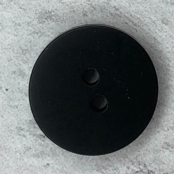 Knopf - matt schimmernd - 18 mm - schwarz
